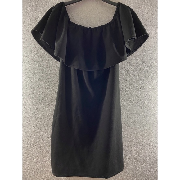 Pinc Dresses & Skirts - Pinc Black Off Shoulder Ruffle Mini Dress